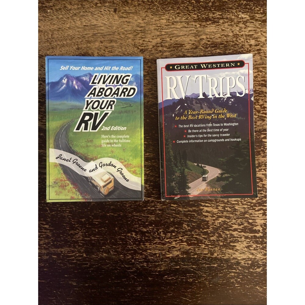 RV Travel Books Lot 2 Living Aboard Your RV Great Western RV Van Trips Camping